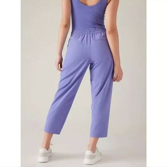 Athleta Size 4 NWOT Womens Arrival Straight Leg Ankle Pants Adonis Purple Blue - Picture 2 of 10